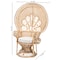Baxton Studio Ediva Modern Bohemian Natural Brown Rattan Peacock Accent Chair 226-13117-ZORO - alternate 3